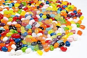 Jelly Beans Candy on White Background