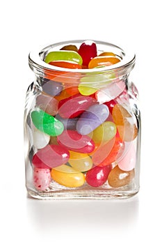 Jelly beans in glass jar