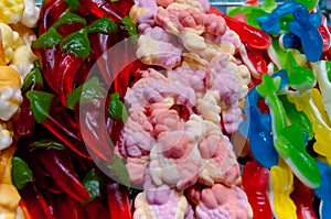 Jelly candies in La Boqueria market at Barcelona photo