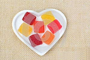 Jelly candy fruit flavours