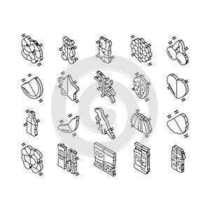 jelly candy gummy bear fruit gum isometric icons set vector