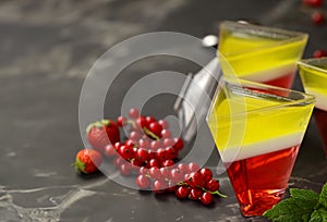 jelly dessert in a glass