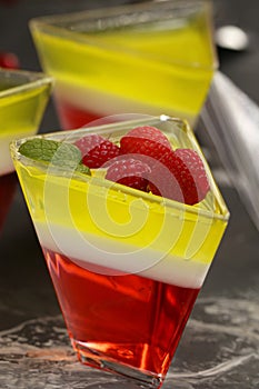 jelly dessert in a glass