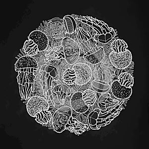 Jellyfish circle design