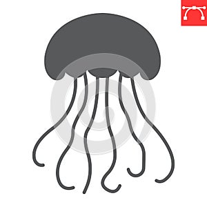 Jellyfish glyph icon