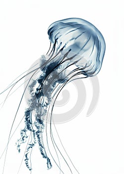 Jellyfish X-Ray image on a white background