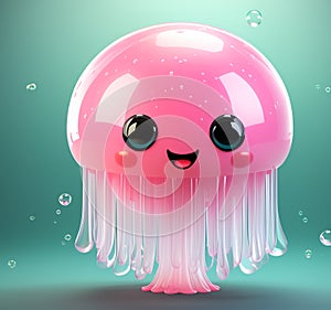 Jellyfish Serenity: Highly Detailed 3D Rendering