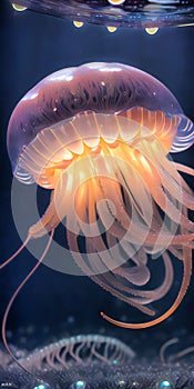 Jellyfish underwater ai generated images