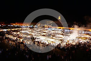 Jemaa el-Fnaa market place in Marrakesh, Morocco