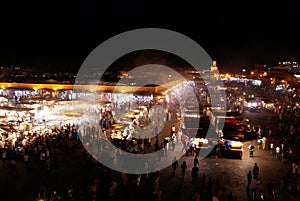 Jemaa el-Fnaa market place in Marrakesh, Morocco photo