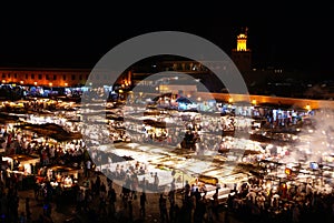 Jemaa el-Fnaa market place in Marrakesh, photo