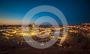 Jemaa el-Fnaa, square and market place in Marrakesh, Morocco photo