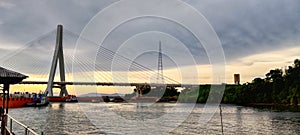 Jembatan pulau balang, the road leading to Indonesia capital city on the island of Borneo.