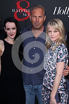 Jena Malone, Kevin Costner, Lindsay Pulsipher at the