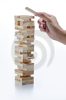 Jenga game photo