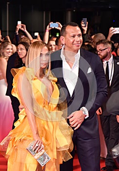 Jennifer Lopez and Alex Rodriguez at the premiere of Hustlers movie at Toronto International Film Festival