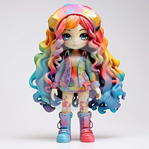 Jennifer: A Vibrant Vinyl Toy With Cult Party Kei Rainbow Hair