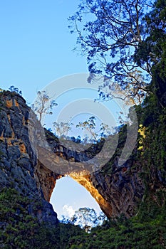 Jenolan Caves Carlotta Arch by sunset low-angle shot photo