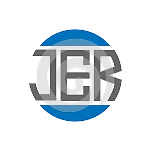JER letter logo design on white background. JER creative initials circle logo concept. JER letter design