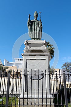 Jerez de la Frontera, Spain - September 7, 2023: Church tribute to Pope John Paul II in Jerez de la Frontera, Andalusia.