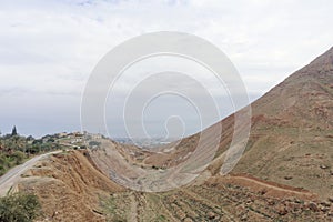 Jericho, Israel. - February 16.2017. View from the Mount of Temptation in Jericho.