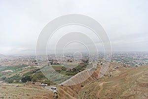 Jericho, Israel. - February 16.2017. View from the Mount of Temptation in Jericho.