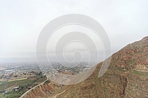 Jericho, Israel. - February 16.2017. View from the Mount of Temptation in Jericho.