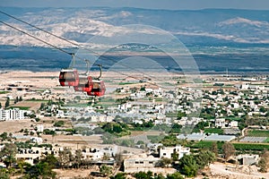 Cable car over Jericho.