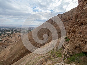 Jericho panorama seen from the Mount of Templations, West Bank