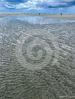 Jericoacoara, Brazil, beach, low tide, clouds, sky, sea, South America, Praia Principal de Jeri, relaxing photo