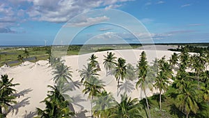 Jericoacoara Ceara Brazil. Scenic summer beach at famous travel destination.