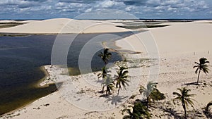 Jericoacoara Ceara Brazil. Scenic summer beach at famous travel destination.