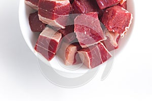 Jerked Beef. Brazilian Carne seca in a bowl