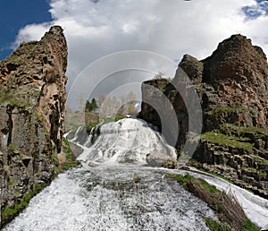 Jermuk waterfall on Arpa river, Armenia