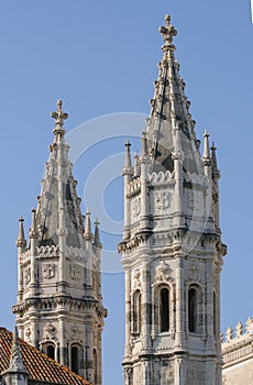 Jeronimos monastery in Belem, Lisbon, Portugal. Manueline style. UNESCO World Heritage