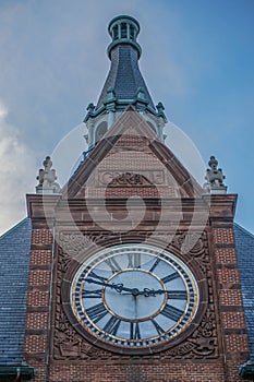 Jersey City, NJ, USA: The clock tower of the Central Railroad of New Jersey Terminal building