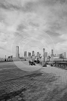 Jersey City viewed from Manhattan Boardwlk