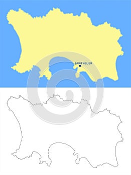 Jersey island map - cdr format