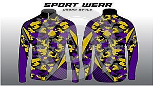 Jersey sublimation purpple camo fade gray