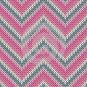 Jersey zigzag chevron stripes christmas knit