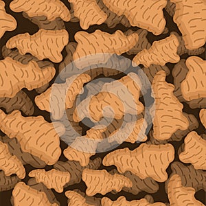 Jerusalem artichoke pattern seamless. Topinambur tuber vector background