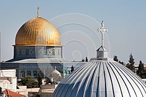 Jerusalem church and Dome of the Rock