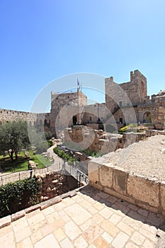 Jerusalem Citadel Archaeological Courtyard photo