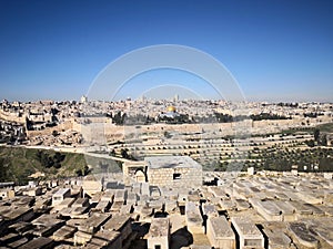 Jerusalem city , Israel seen from the Mount of Olives