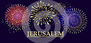 Jerusalem festival Fireworks 2024 poster sign ISRAEL wallpaper template