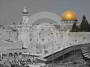 Jerusalem gold and black and white