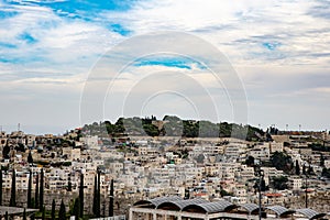 Jerusalem heights with Jewish settlements