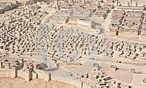 The City of David A model in the Israel Museum Israel.