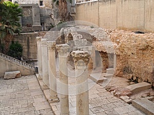 JERUSALEM, ISRAEL. Columns Jerusalem