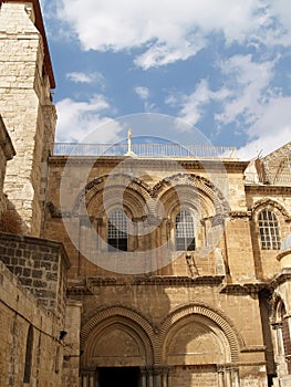 JERUSALEM, ISRAEL. Facade of Church of the Resurrection